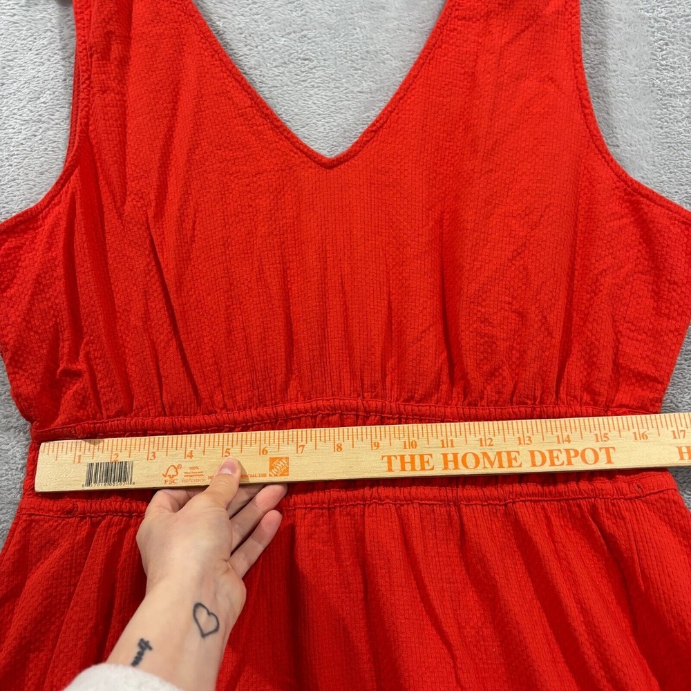 Faherty V-Neck Sleeveless Maxi Dress in Bright Red - Picture 11 of 13